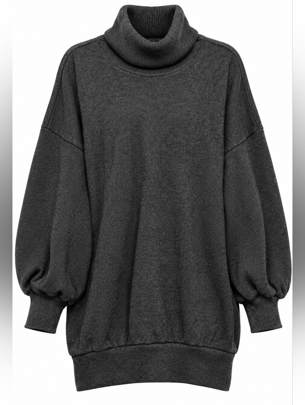 Nwt Choosy Oversize Gray Turtleneck Sweater/Tunic/Dress